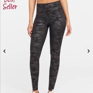 Spanx Faux Leather Camo Legging